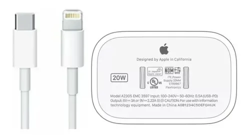 Cargador Iphone Original Apple 20w + Cable Original