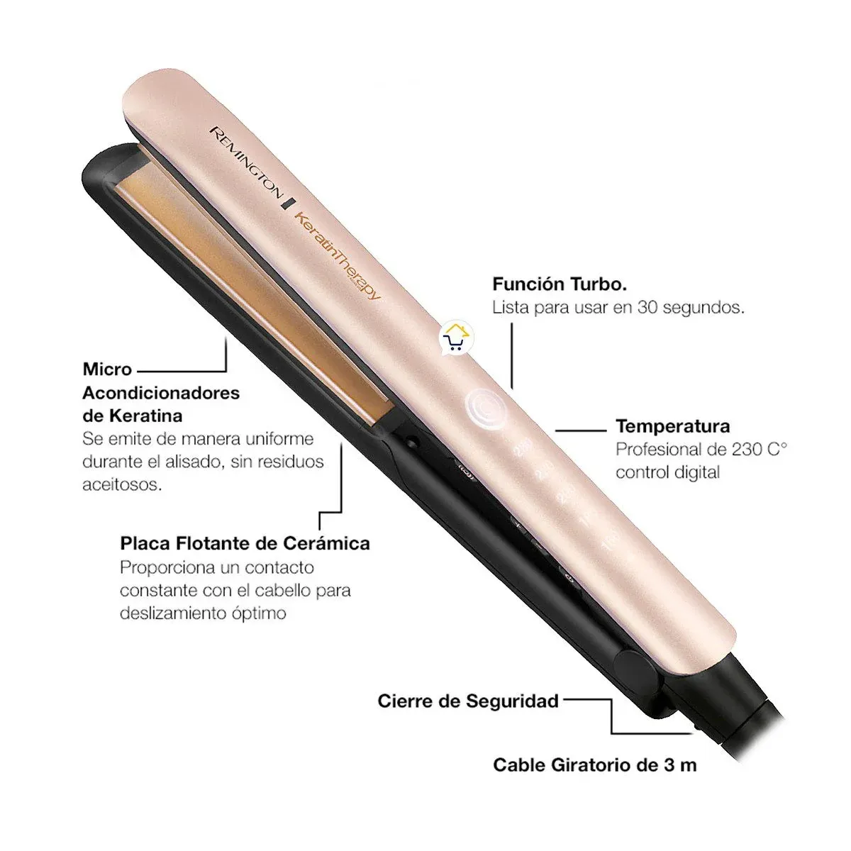 Plancha Remington Keratina Y Argan S8599 Original