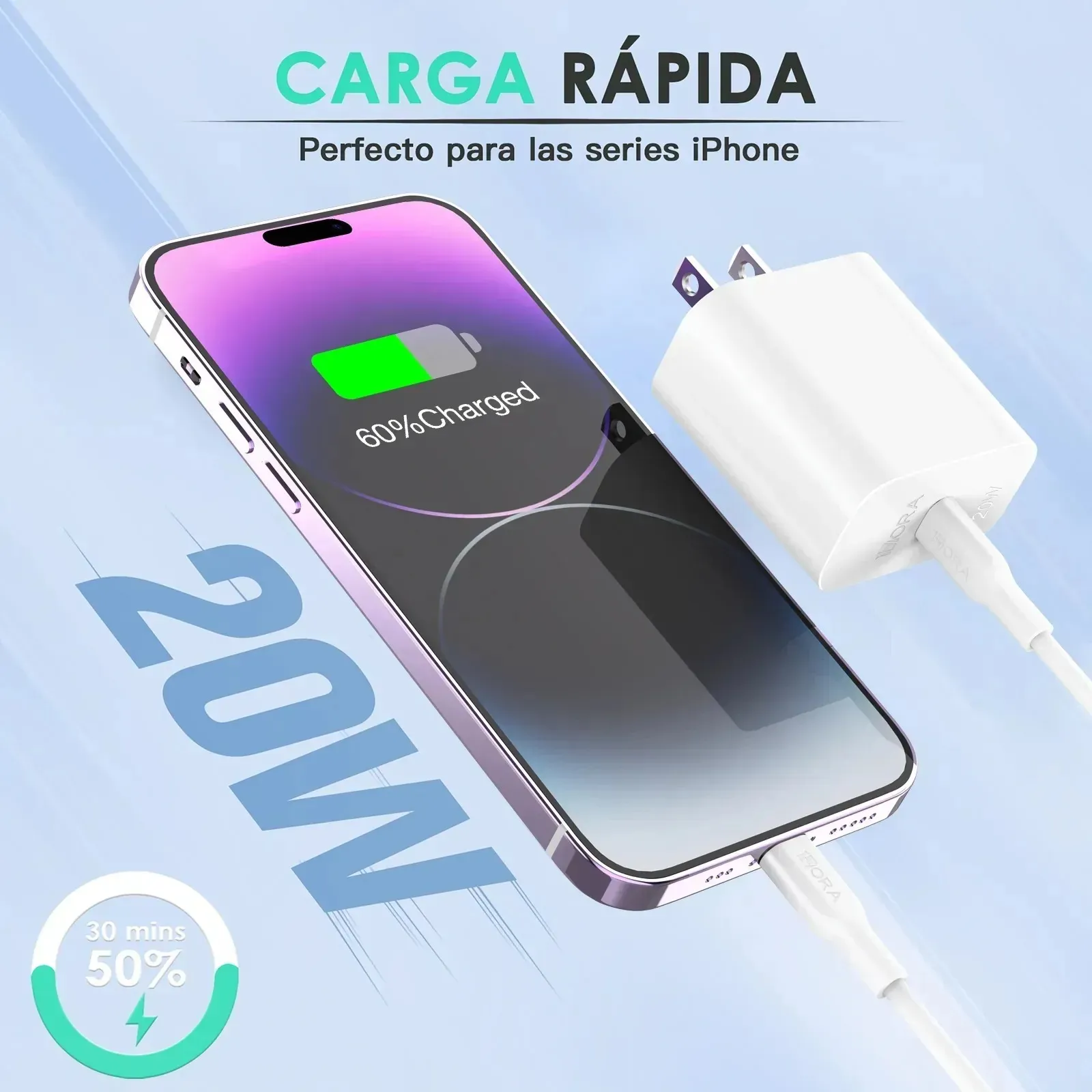 Airpods 3 Audifonos 1.1 + Cargador Iphone Carga Super Rapida Original 1HORA 