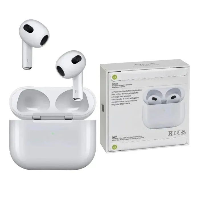 Airpods 3 Audifonos Calidad 1.1 +Cargador iPhone 20w Carga Rapida +Batería Externa Inalámbrica Magsafe Iphone 1:1