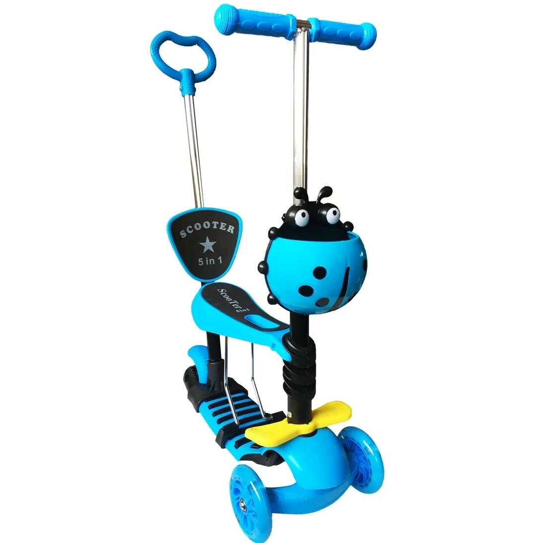 Patineta Scooter Convertible 5 En 1 Para Niños Monopatin Con Luces Led