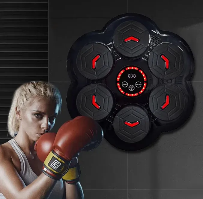 Máquina de Boxeo Musical Bluetooth con Luces Simulador De Boxeo + Guantes