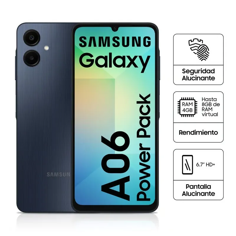 Celular Samsung Galaxy A06 Negro 128GB 4Ram 