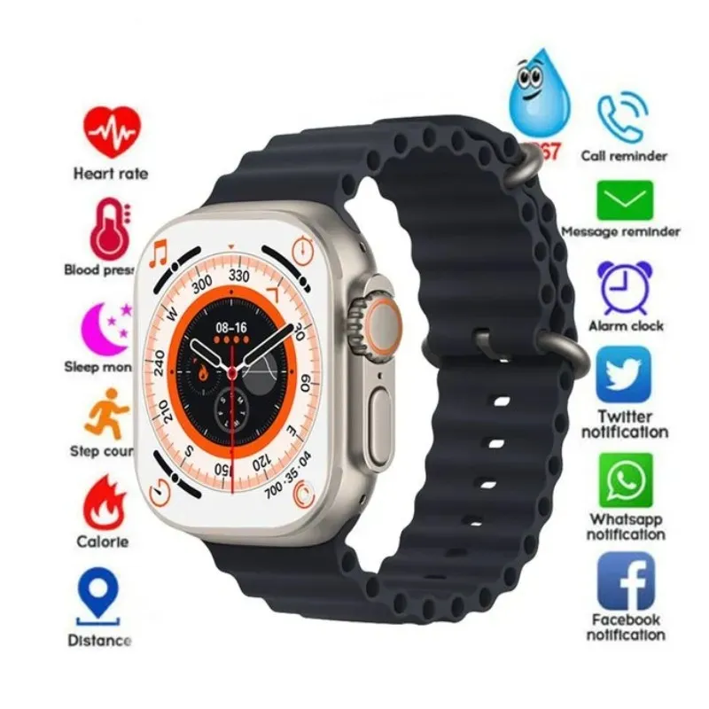 Audifonos M10 PowerBank + Smartwatch Ultra 8 Doble Manillas