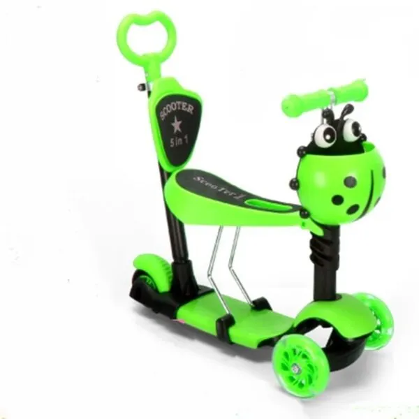 Patineta Scooter Convertible 5 En 1 Para Niños Monopatin Con Luces Led