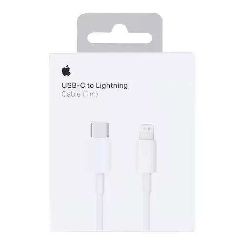 Cable Original Apple Tipo C a lightning 1 metro Carga rapida A1703