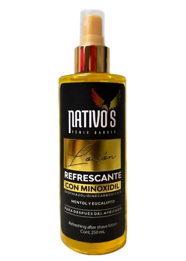 Loción Refrescante Con Minoxidil NATIVOS, Para Después De La Afeitada x 250ml