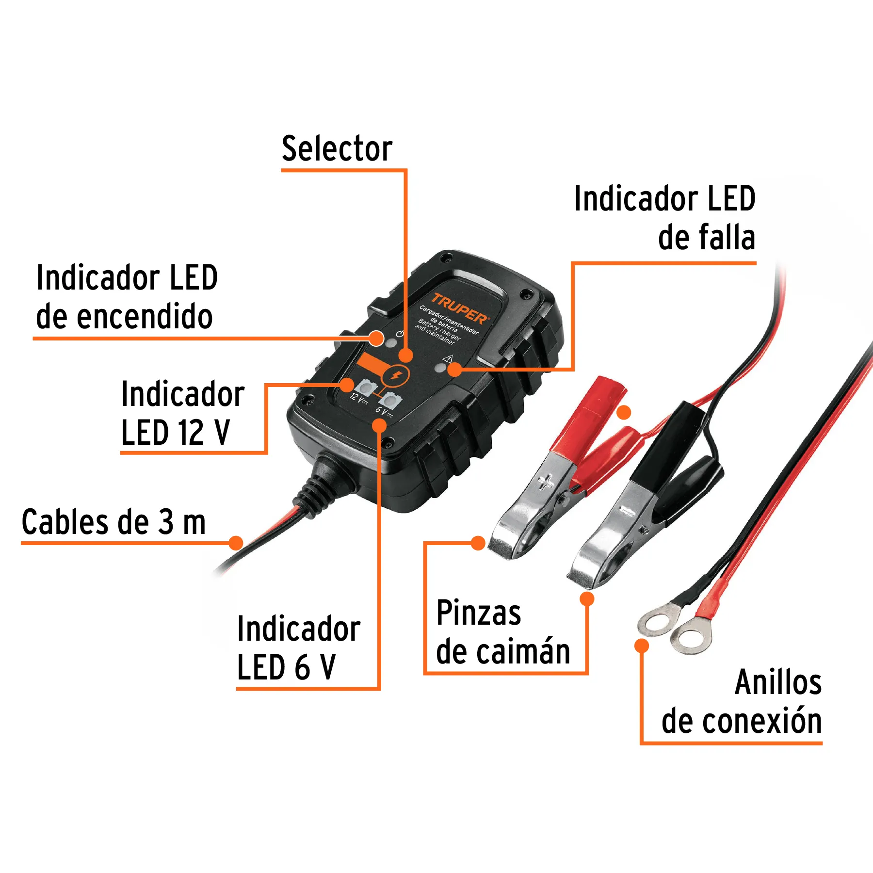 Cargador Automático De Baterías 12V Truper