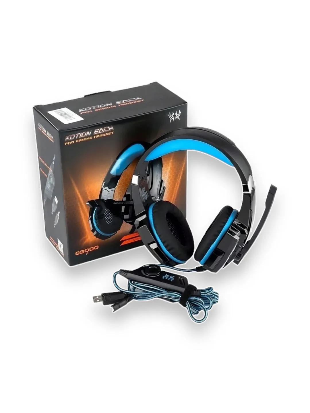 Audifonos Gaming KOTION Each Luz LED Azul