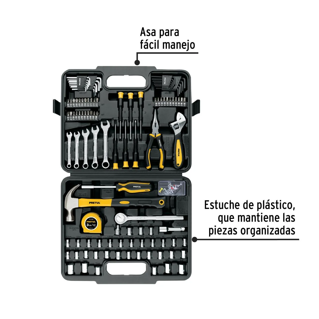 Juego De Herramienta Combinadas 109 Piezas Pretul Original