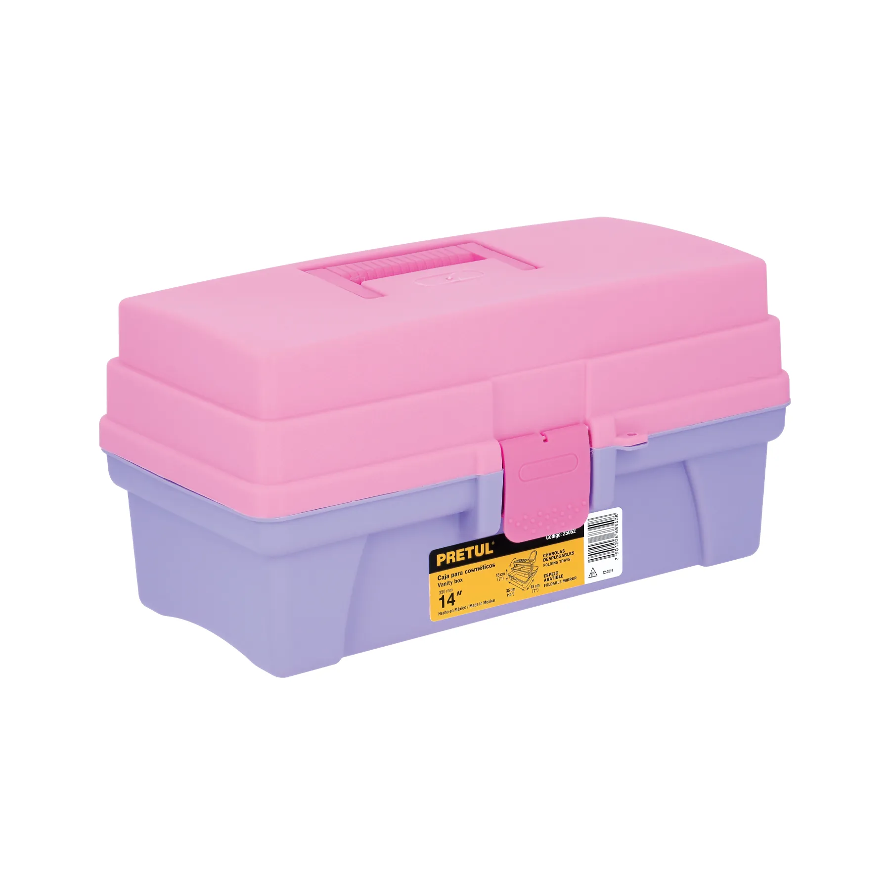 Caja Cosmetiquera / Organizador De Maquillaje 14" Rosa