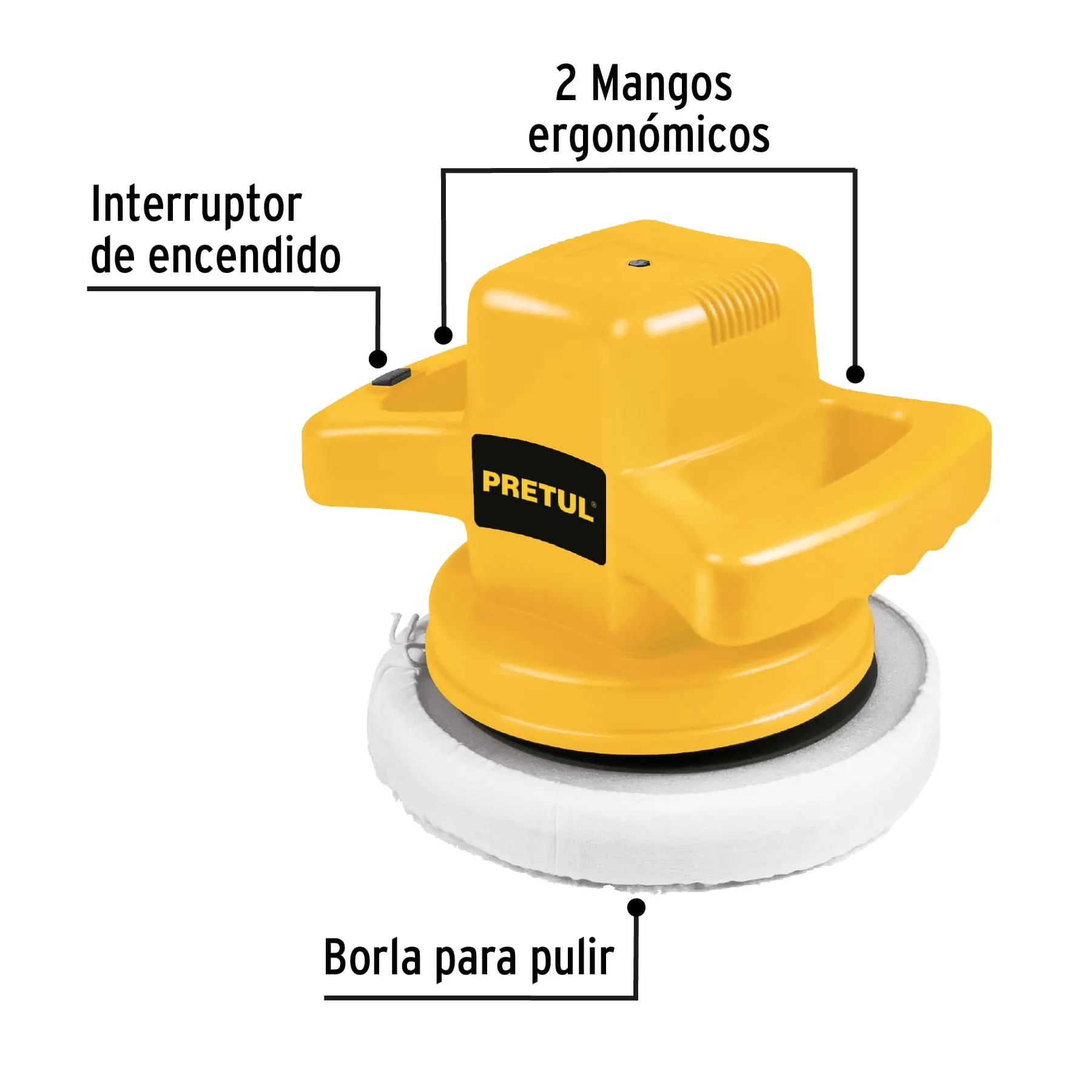  Polichadora / Pulidora Orbital De 10" Pretul Brilladora Eléctrica 110V 