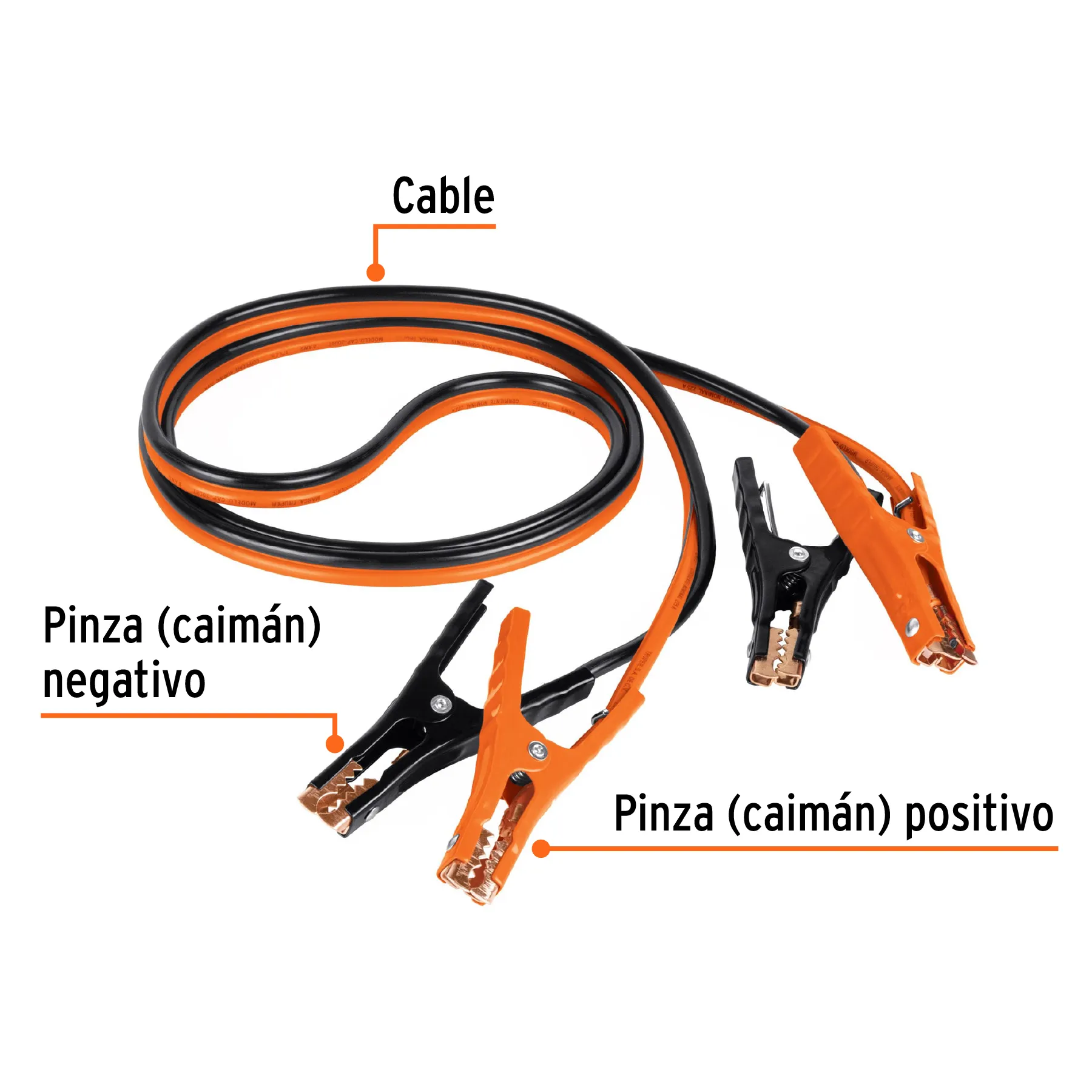 Cables Para Iniciar Batería Carro 3 Mtrs 10 Awg Truper