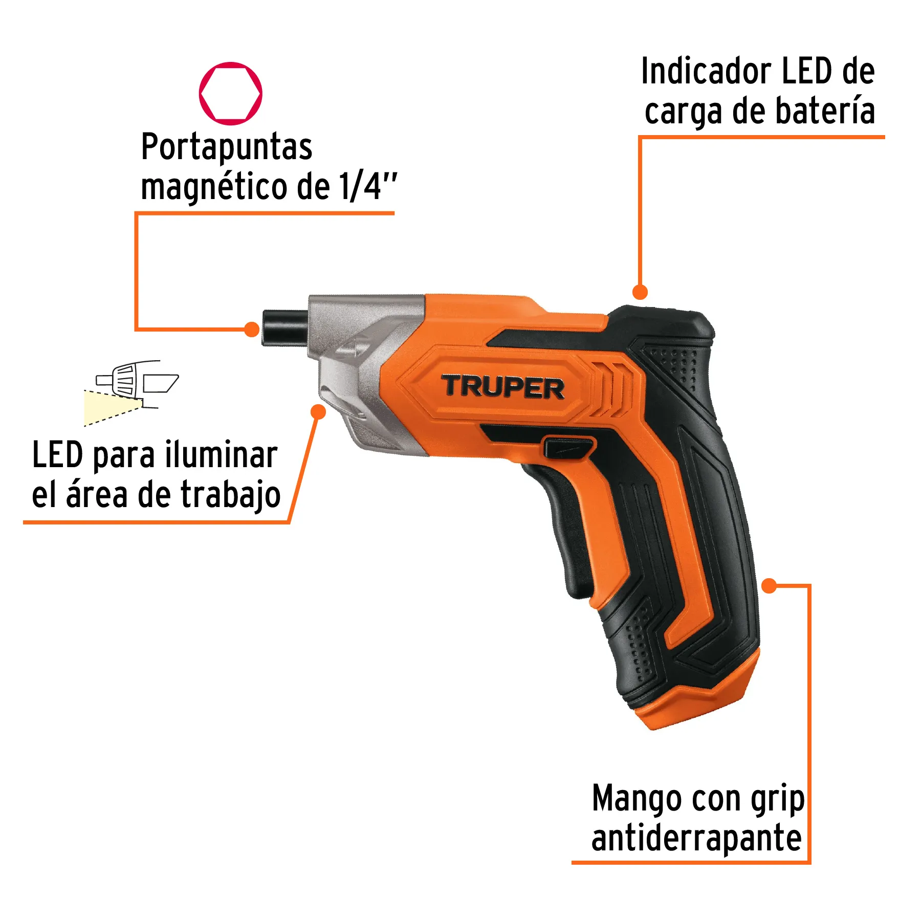 Atornillador Profesional Eléctrico Inalámbrico Truper 