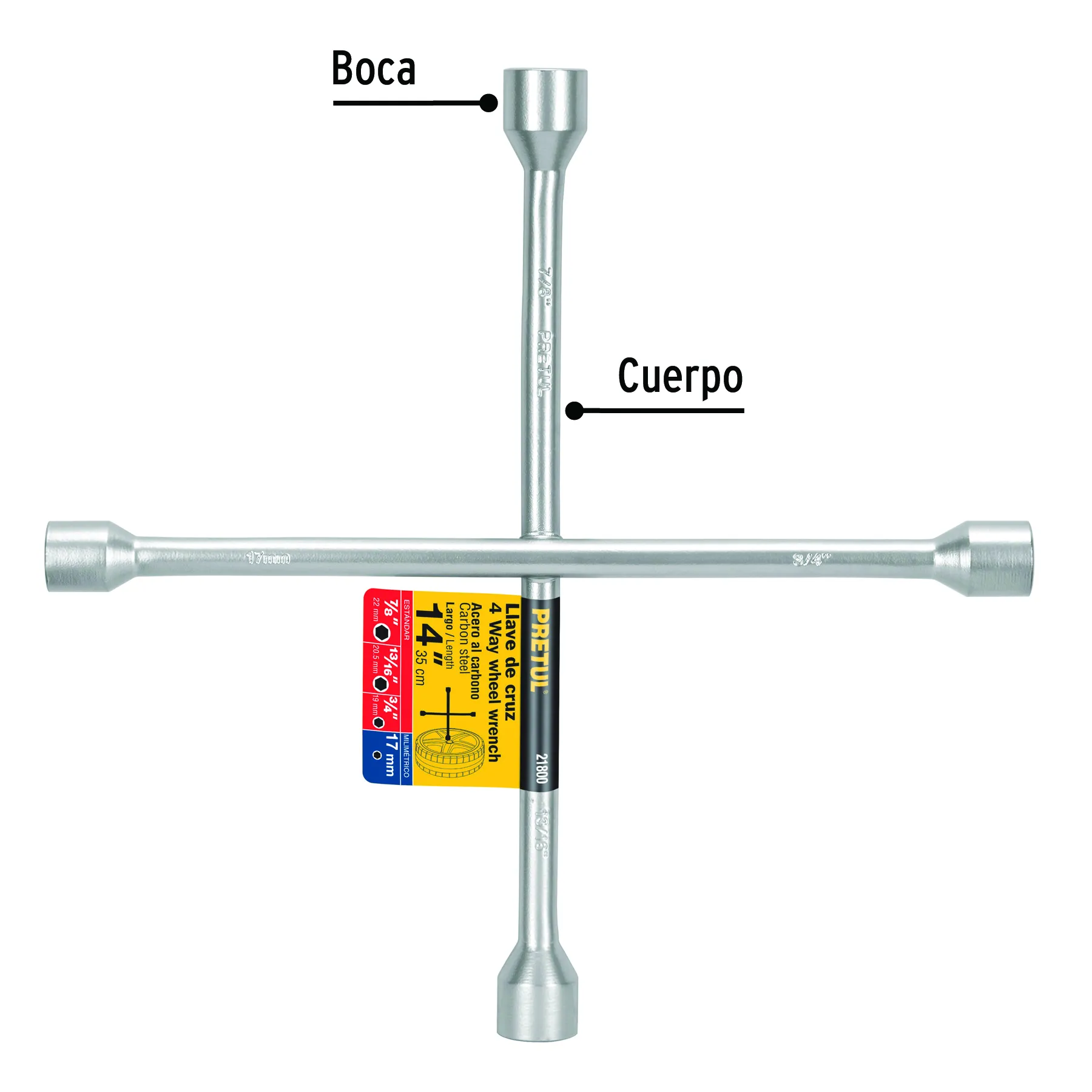 Cruceta Para Rueda 14" Galvanizada Pretul 