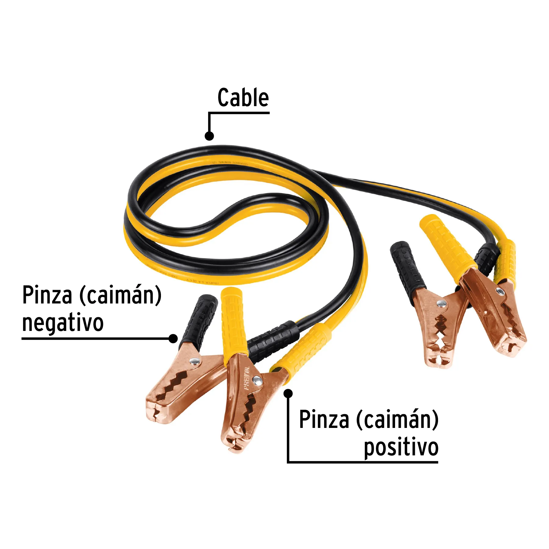 Cables Para Iniciar Batería Carro 2,0mtrs 10AWG Pretul