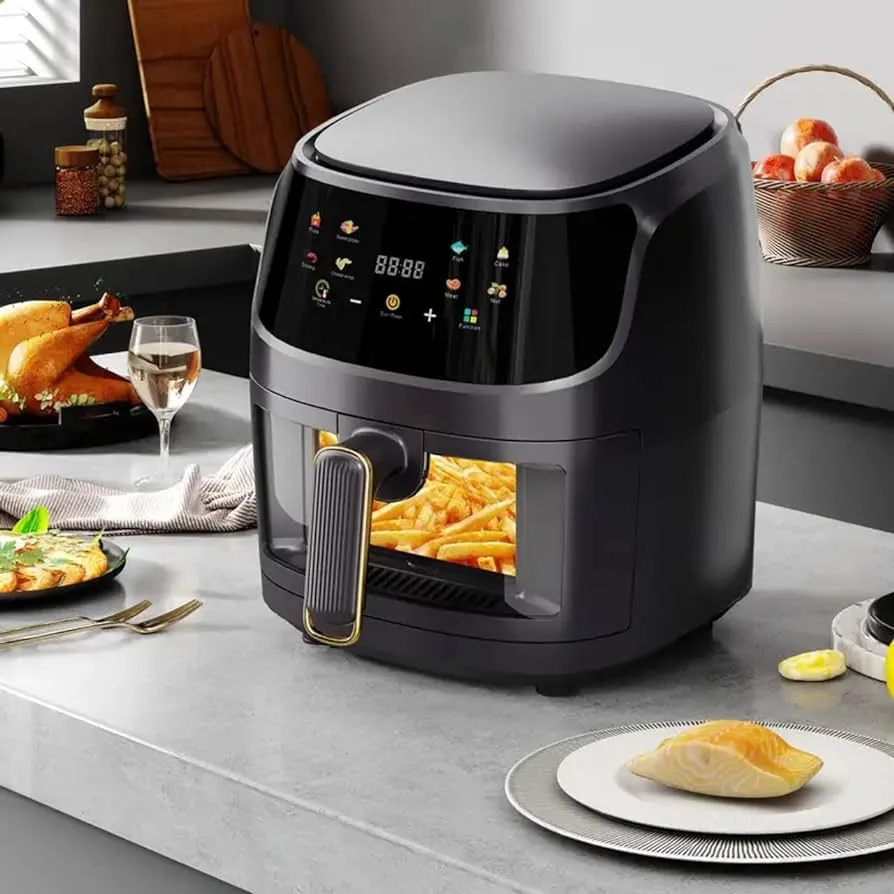 Airfryer Freidora De Aire Digital Sin Aceite Silver Crest 8 Litros + Miel De Abeja 100% Pura