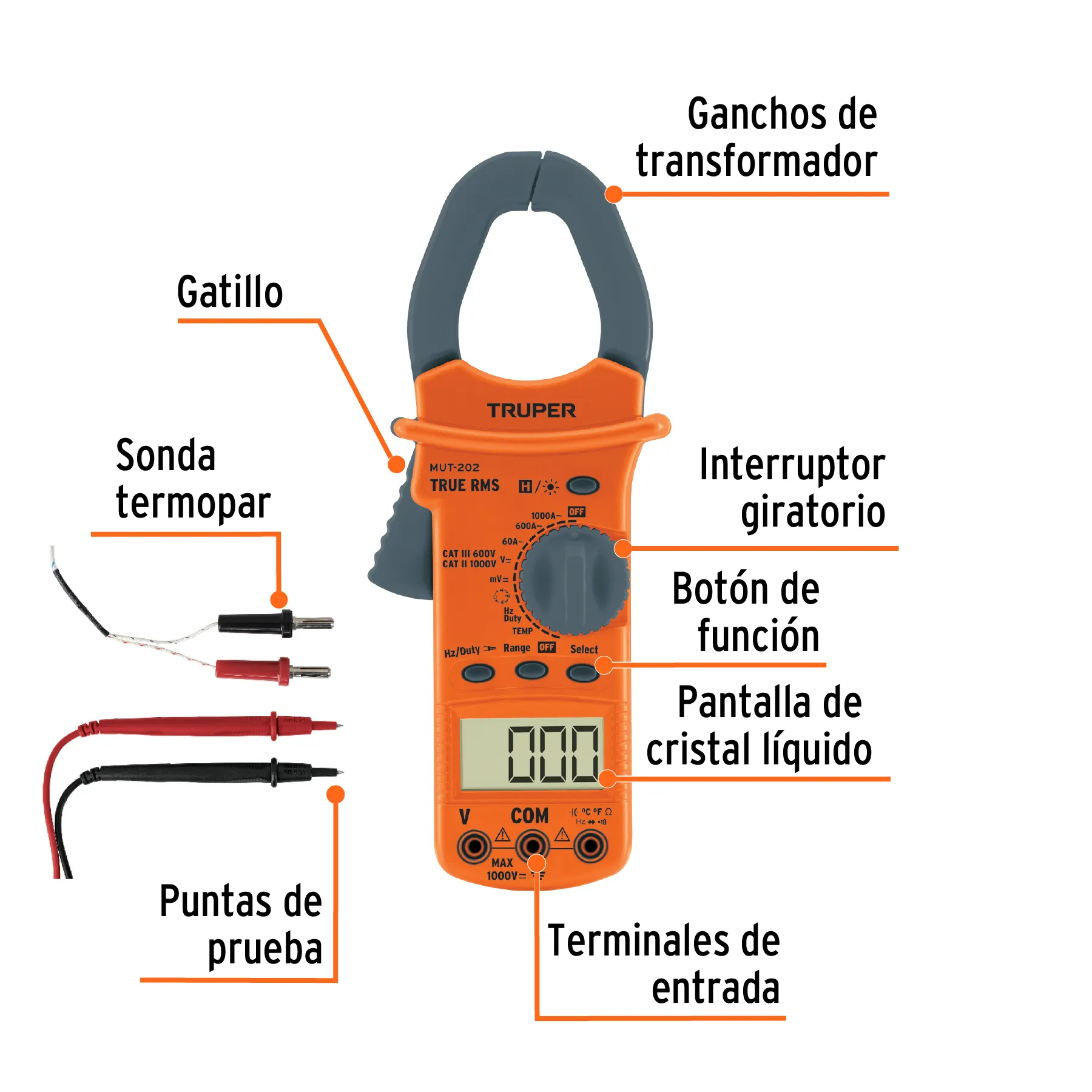 Multímetro Digital Industrial De Gancho Truper