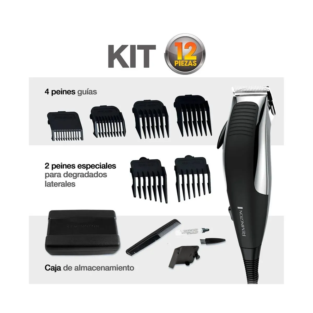 Maquina Cortadora De Cabello REMINGTON 12 Piezas