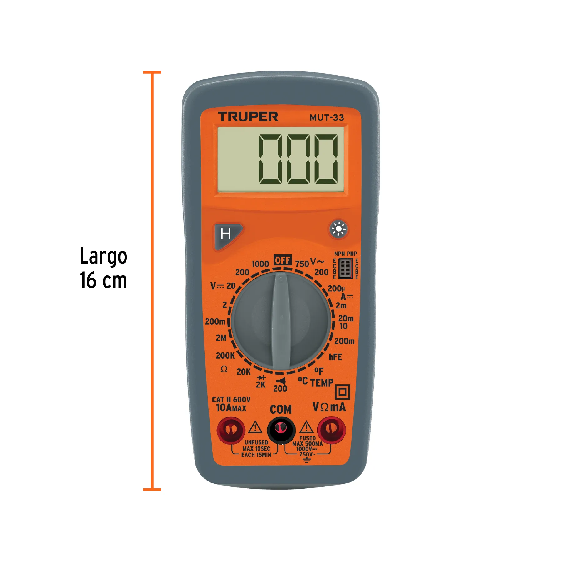 Multimetro Digital Profesional Iluminado Truper