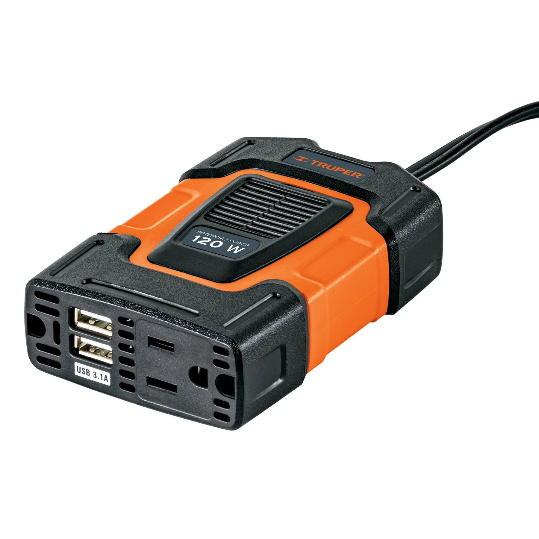 Inversor De Corriente Con Puerto Usb 120W Truper