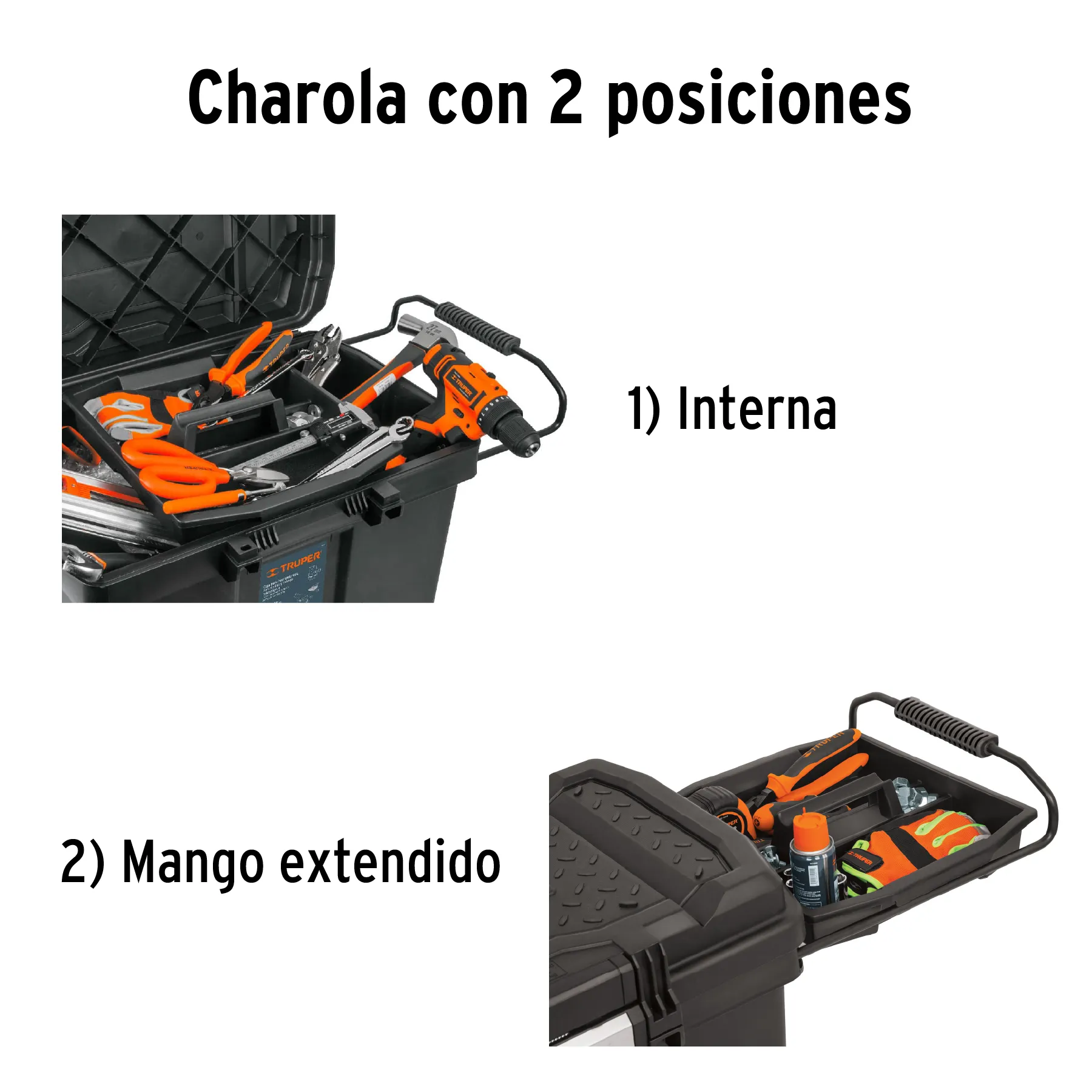 Caja Para Herramienta De 23" Con Ruedas Y Mango Telescópico Truper