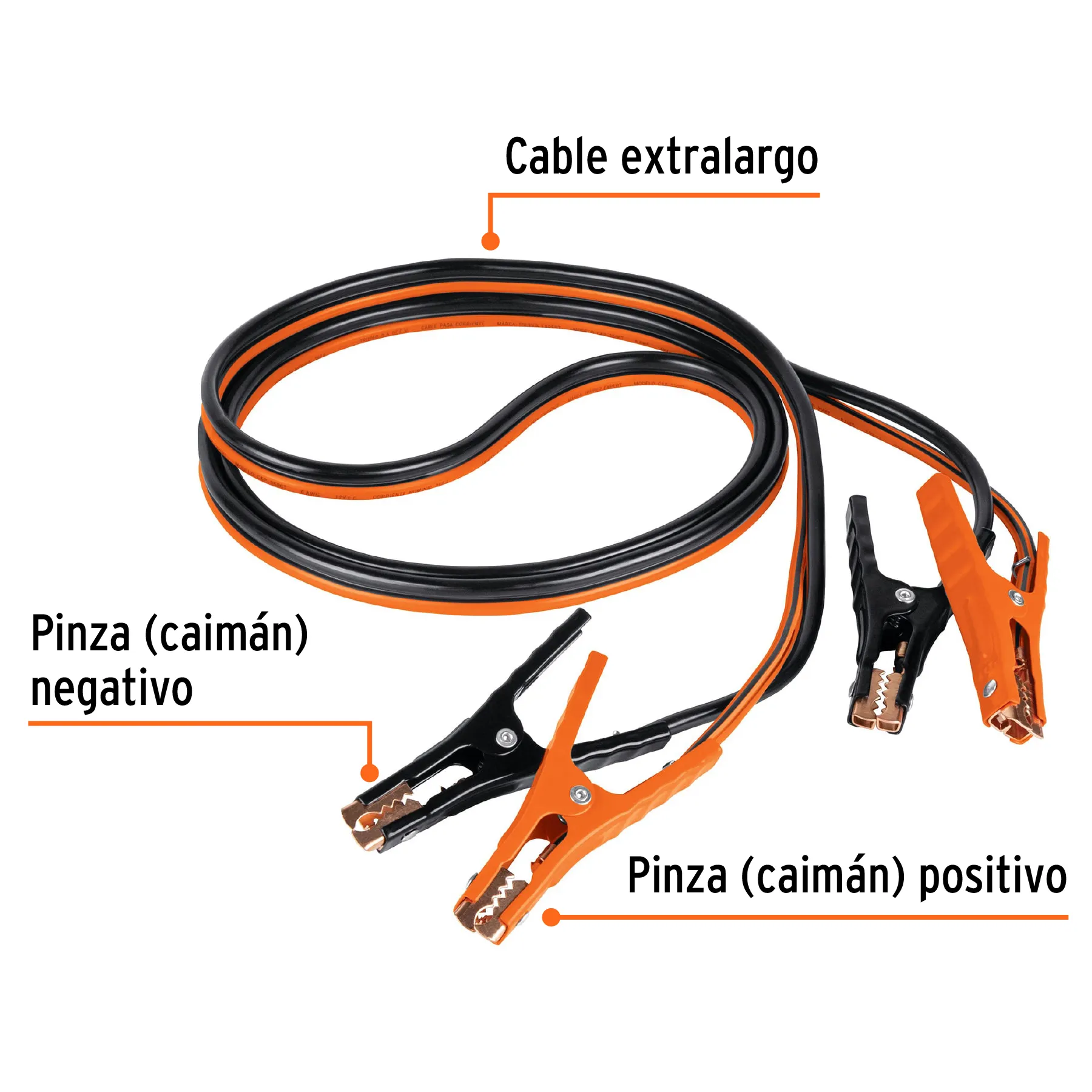 Cables Para Iniciar Batería Carro 3.5  Mtrs 6 Awg Truper Expert