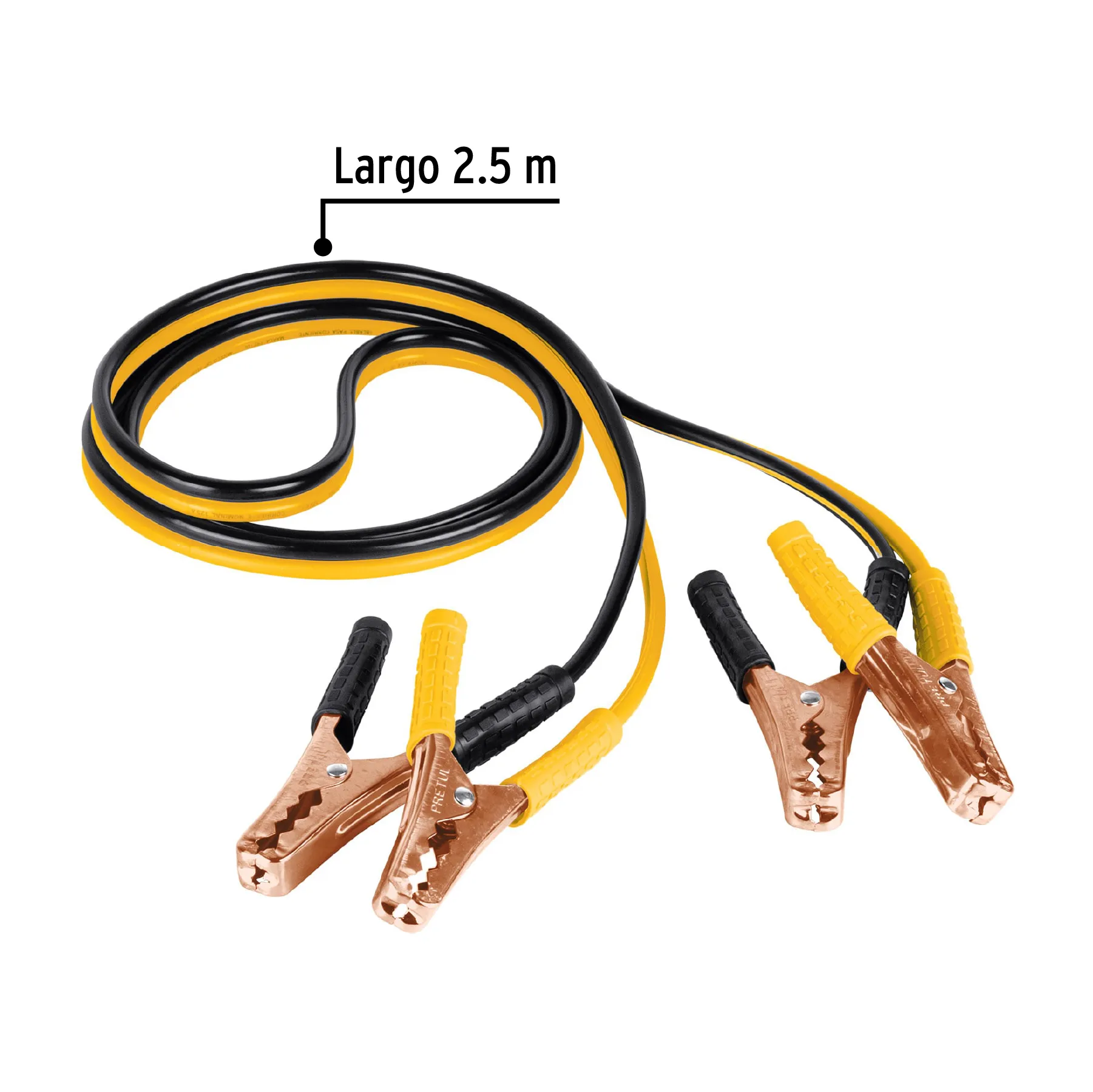 Cables Para Iniciar Batería Carro 2,5 Mtrs 10AWG Pretul