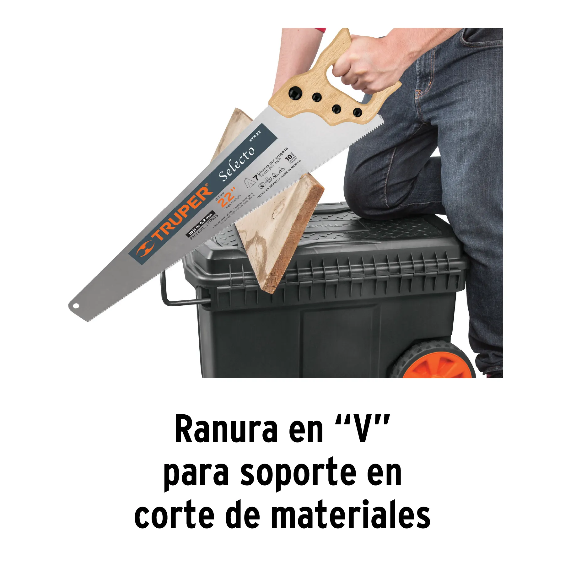 Caja Para Herramienta De 23" Con Ruedas Y Mango Telescópico Truper