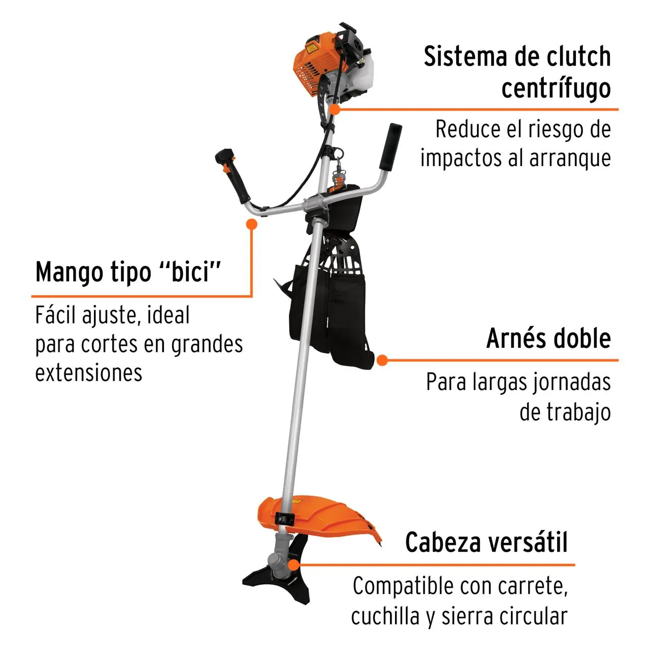 Guadaña O Podadora A Gasolina 63CC Profesional Truper