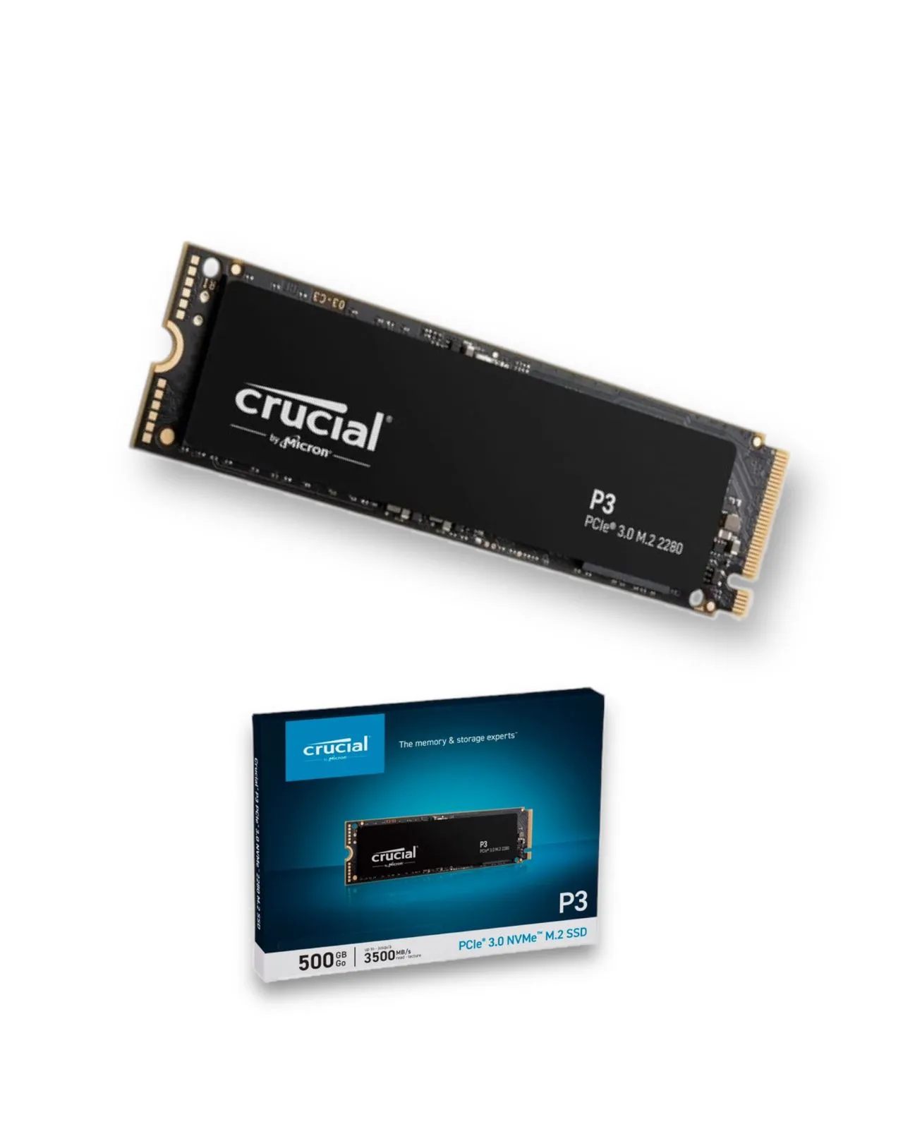 Disco Duro SSD Crucial M.2 P3 500GB