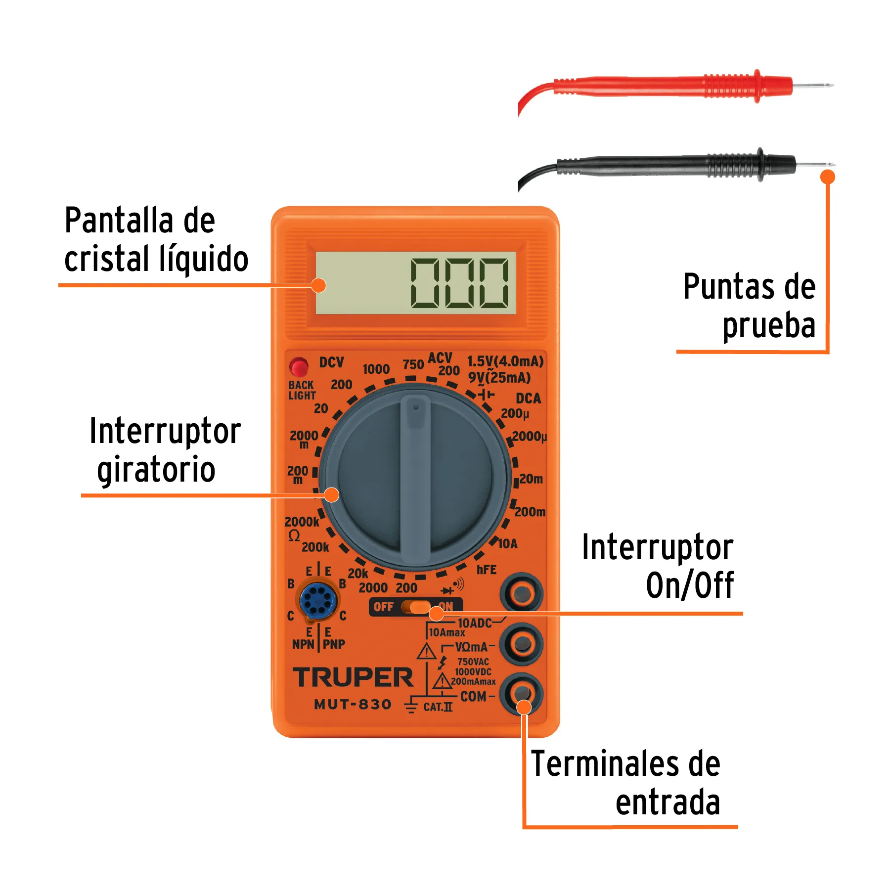 Multimetro Digital Escolar Truper 