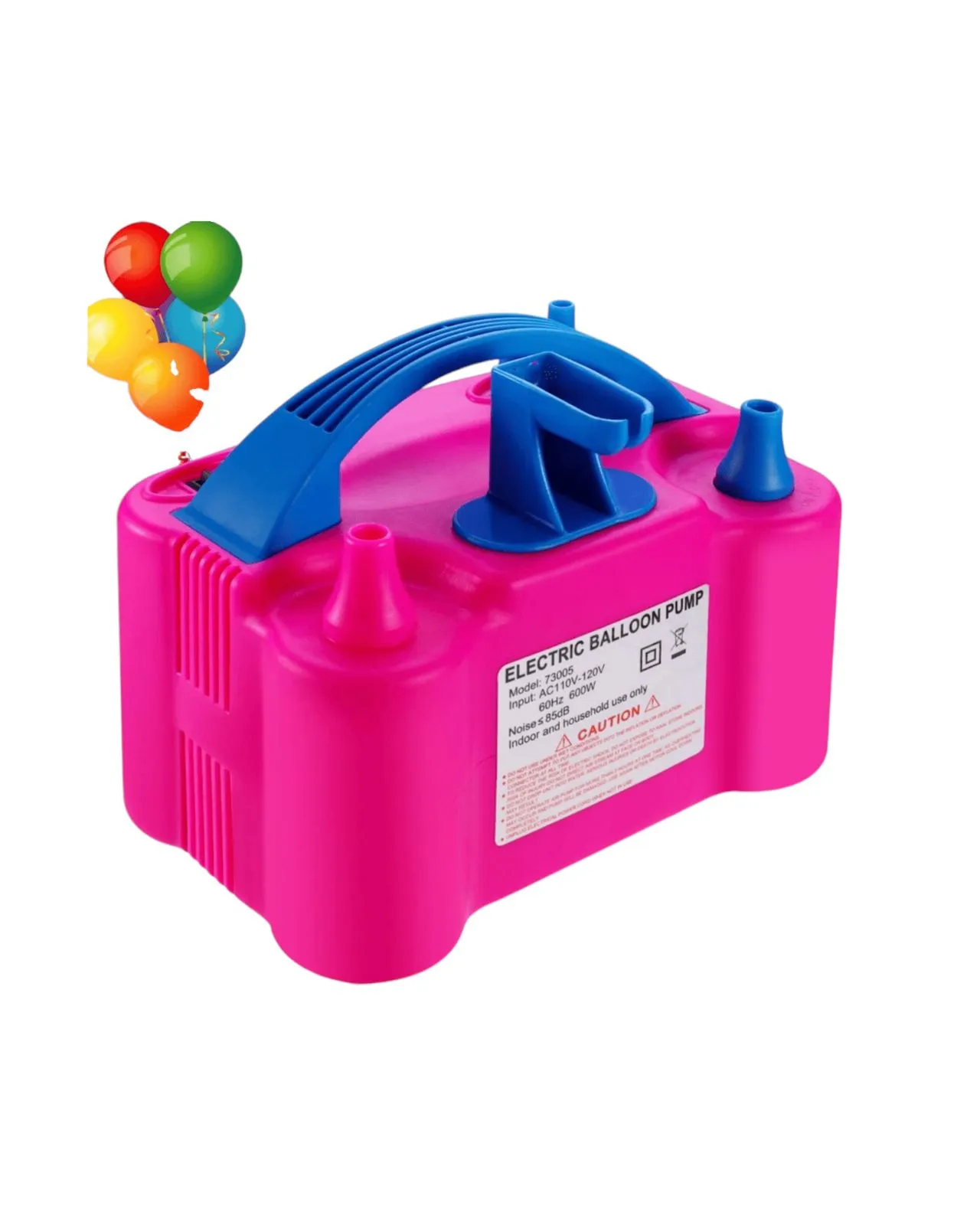 Inflador Electrico Para Globos Doble Rosado