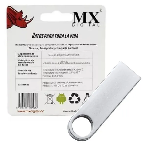 Memoria De Almacenamiento USB 4GB MX Digital