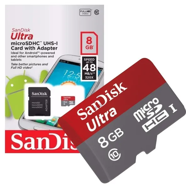 Micro SD Sandisk Con Almacenamieno De 8GB