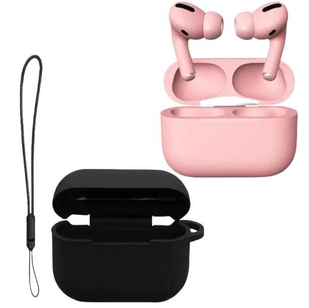 AirPods F-130 Rosado: Sonido Excepcional + Forro Y Cuerda Anticaida 