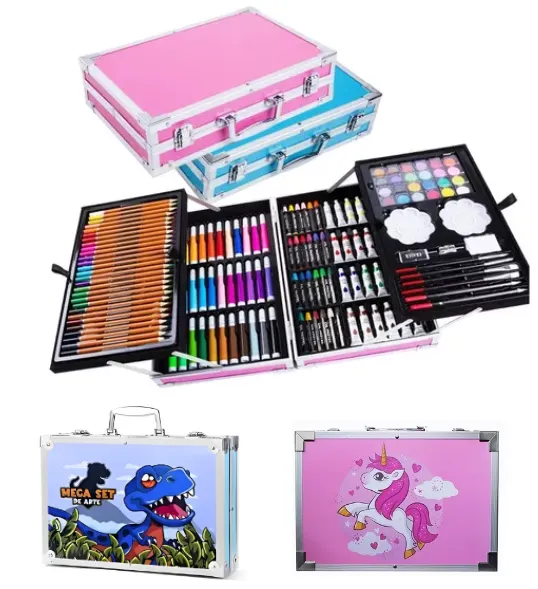 Set Completo De Arte Con 145 Piezas En Estuche Metálic