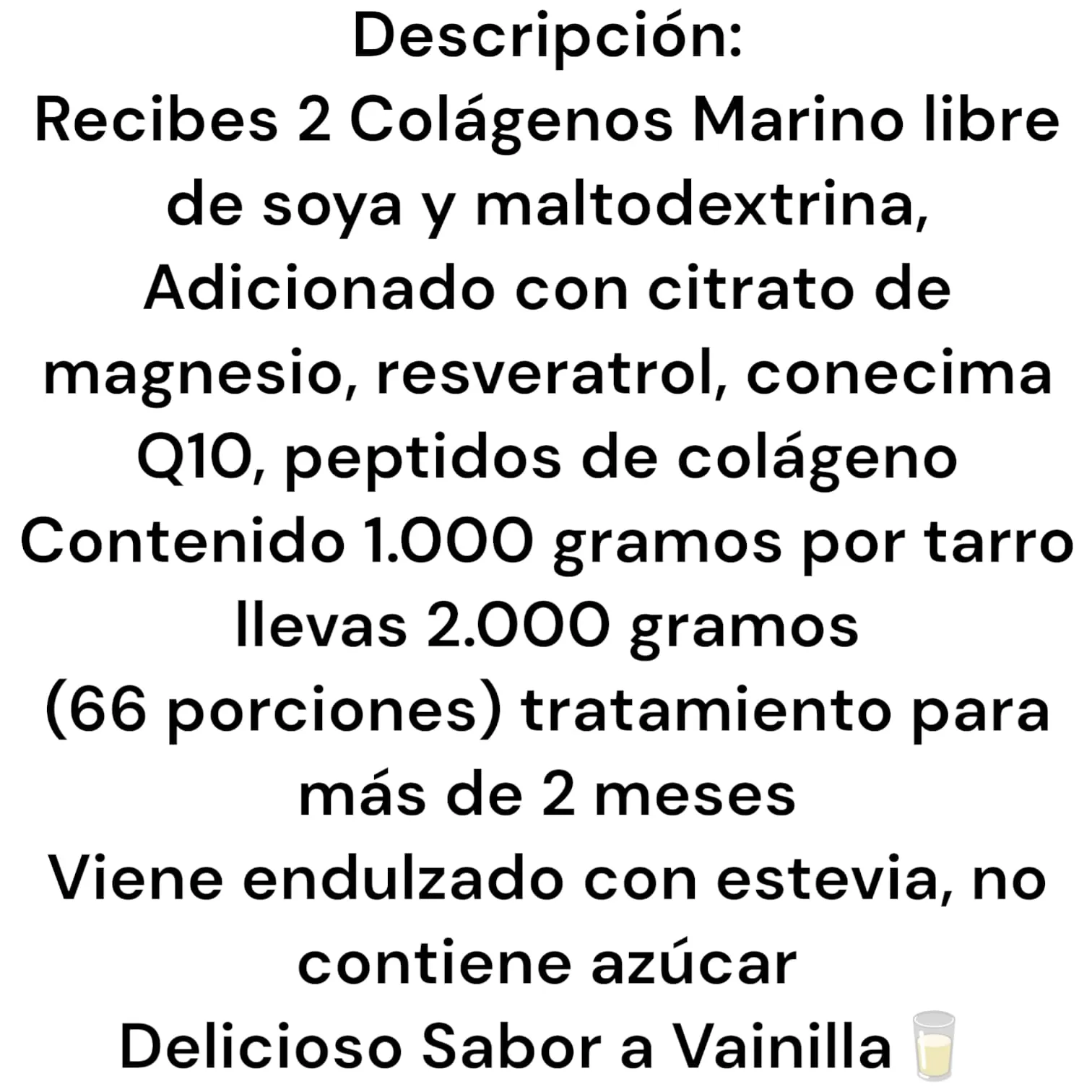 2 Colágenos Marino sin soya ni maltodextrina sabor a Café con Crema