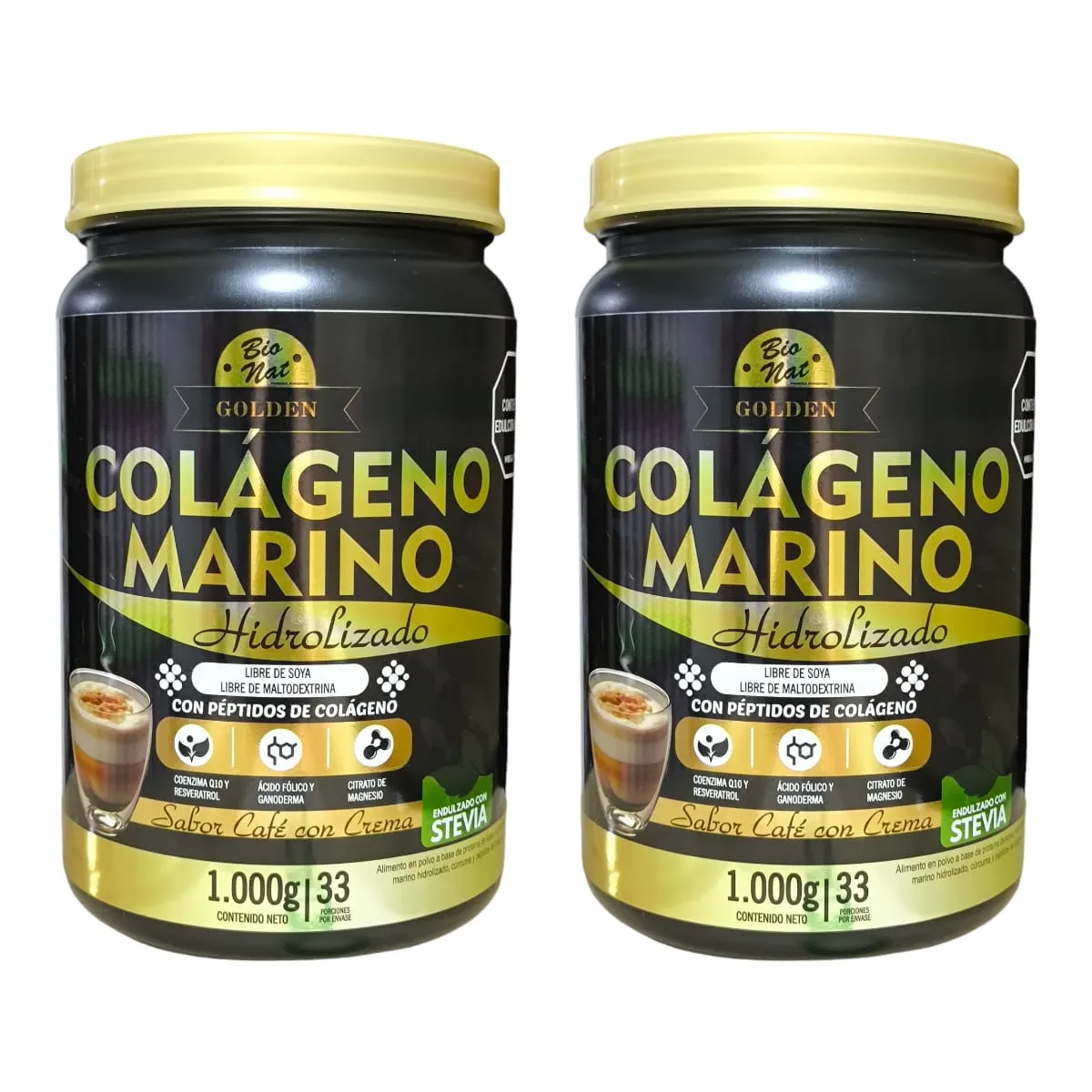 2 Colágenos Marino sin soya ni maltodextrina sabor a Café con Crema