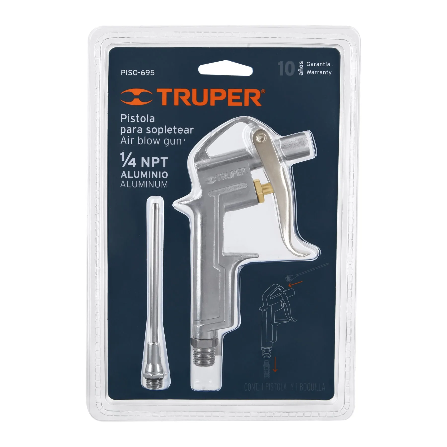 Pistola Para Sopletear Con Extensión De 4 Truper