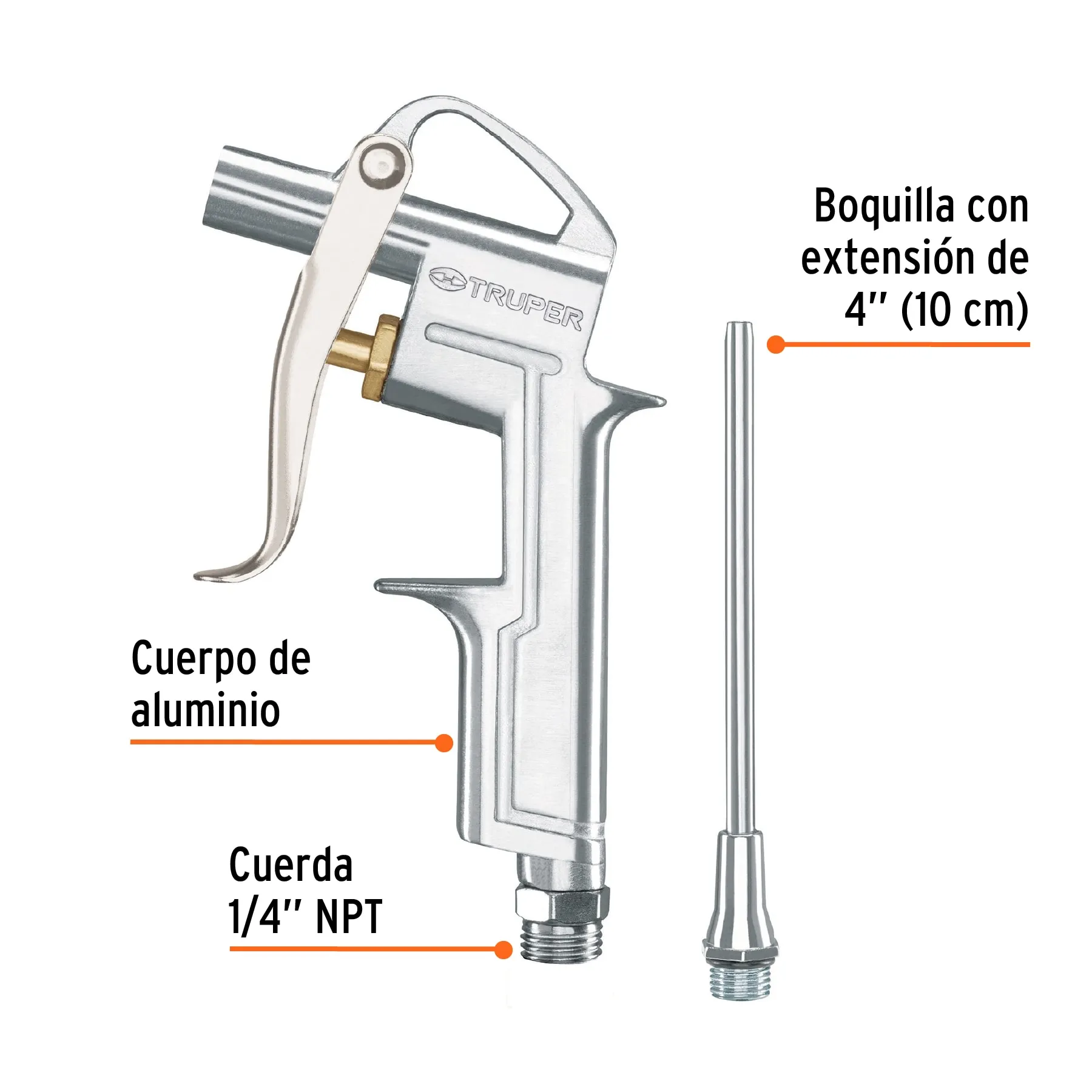 Pistola Para Sopletear Con Extensión De 4 Truper