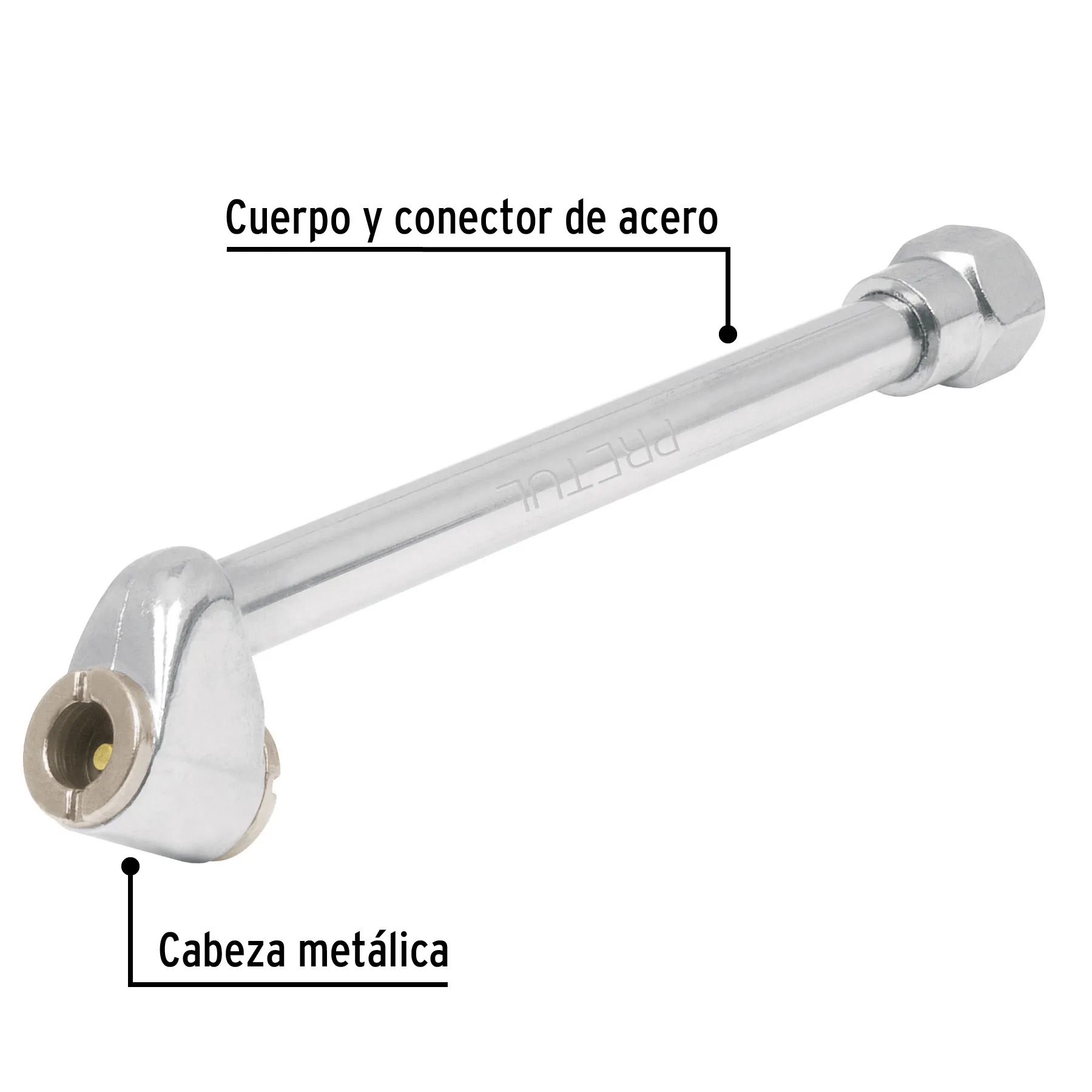 Inflador De Cabeza Doble Rosca 1/4 Npt Pretul