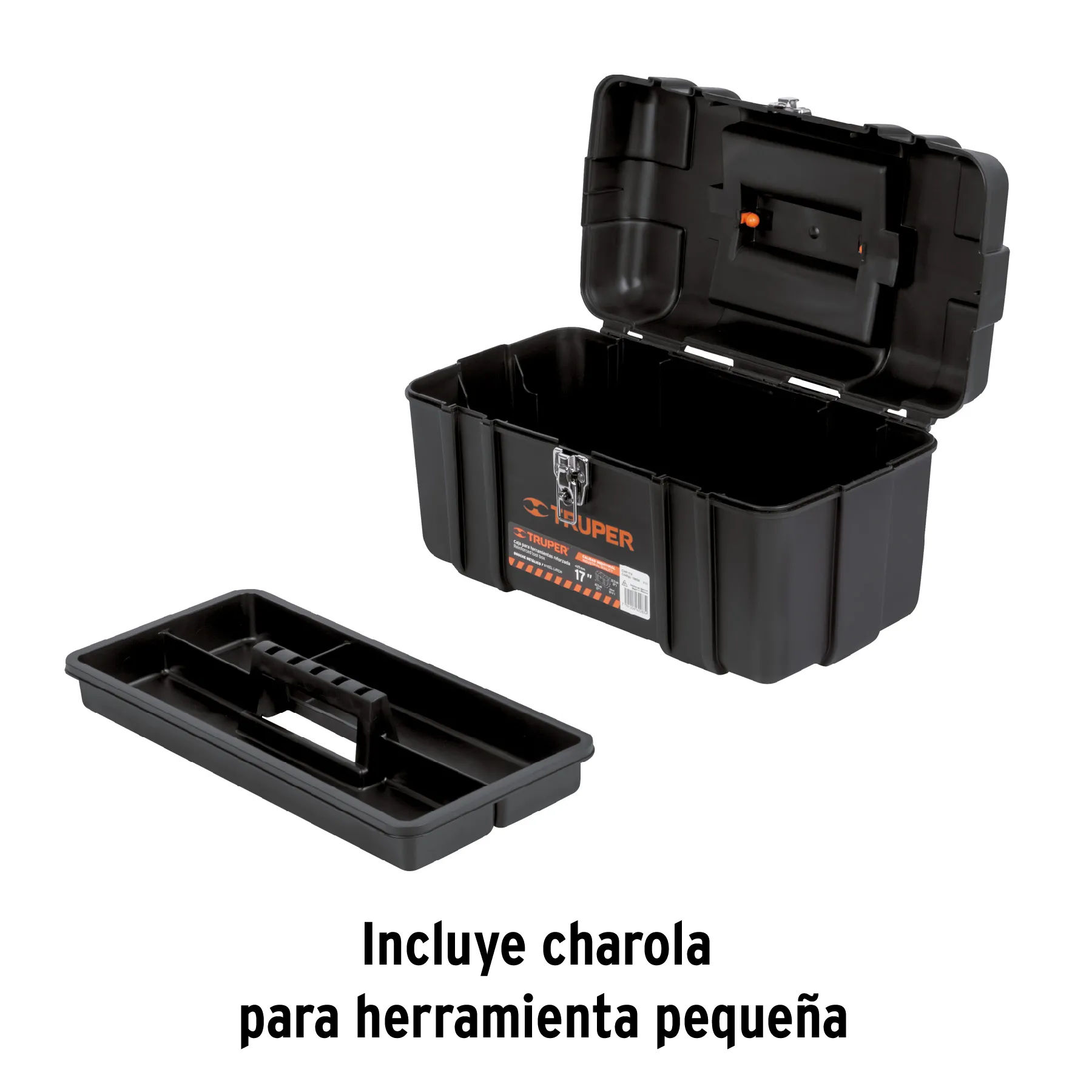 Caja Para Herramienta De 17" Industrial Broches Metálicos Truper