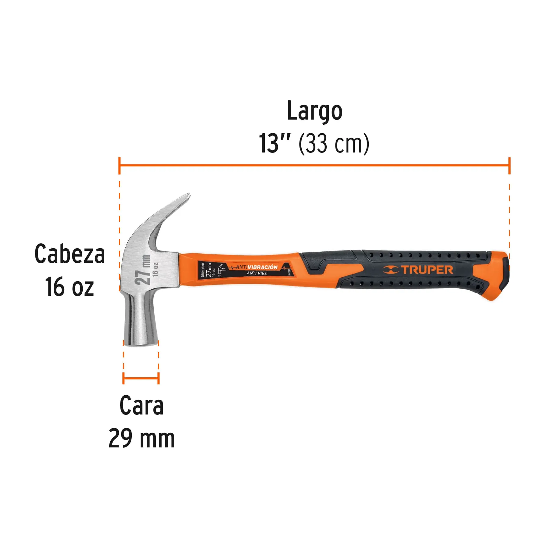 Martillo Cabeza Cónica 27 mm Truper 