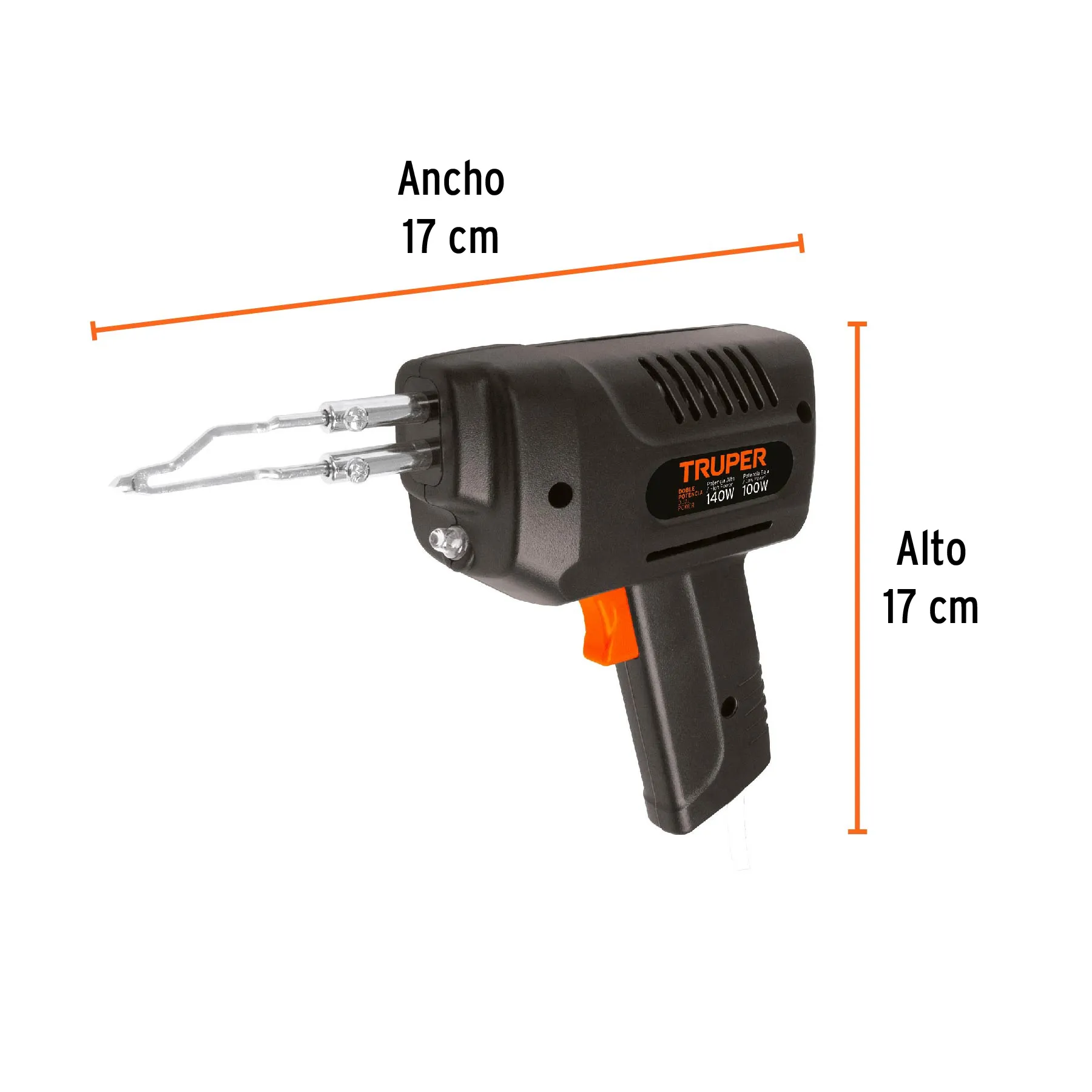 Cautín 140 W Tipo Pistola Con 2 Temperaturas Truper