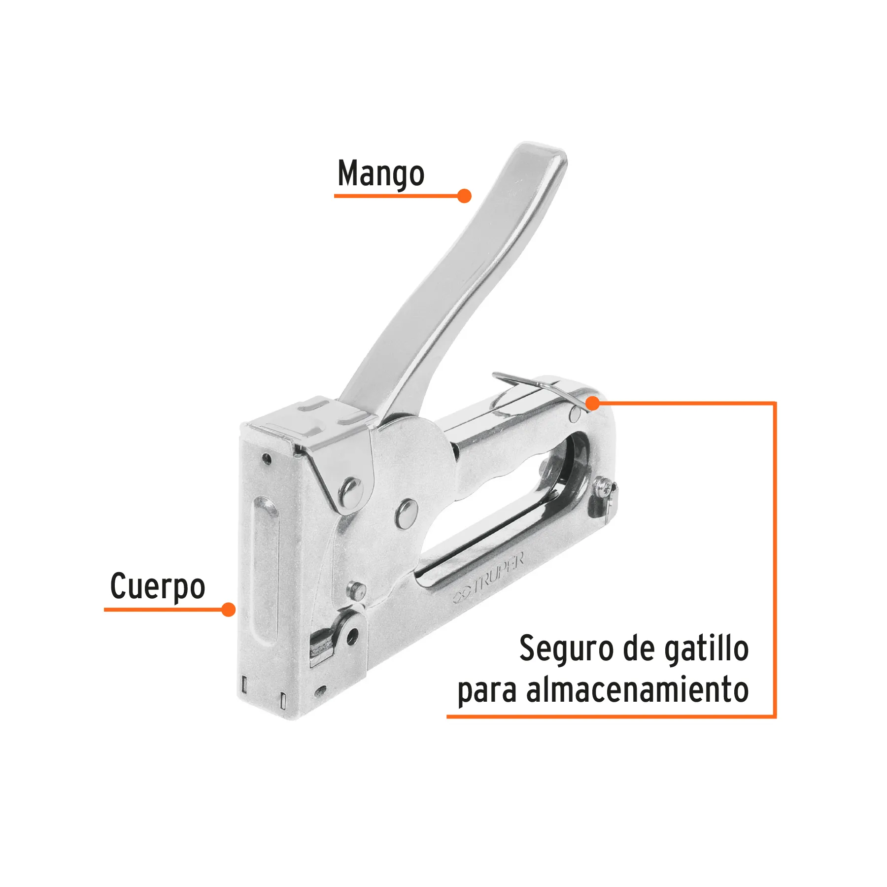 Grapadora Tipo Pistola Para ¼" Y 5/16" Con 200 Grapas Truper