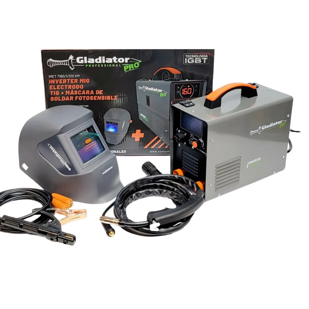 Soldador Inversor Electrodo MIG-TIG-LIFT 160 Amperios 110V IMET Gladiator