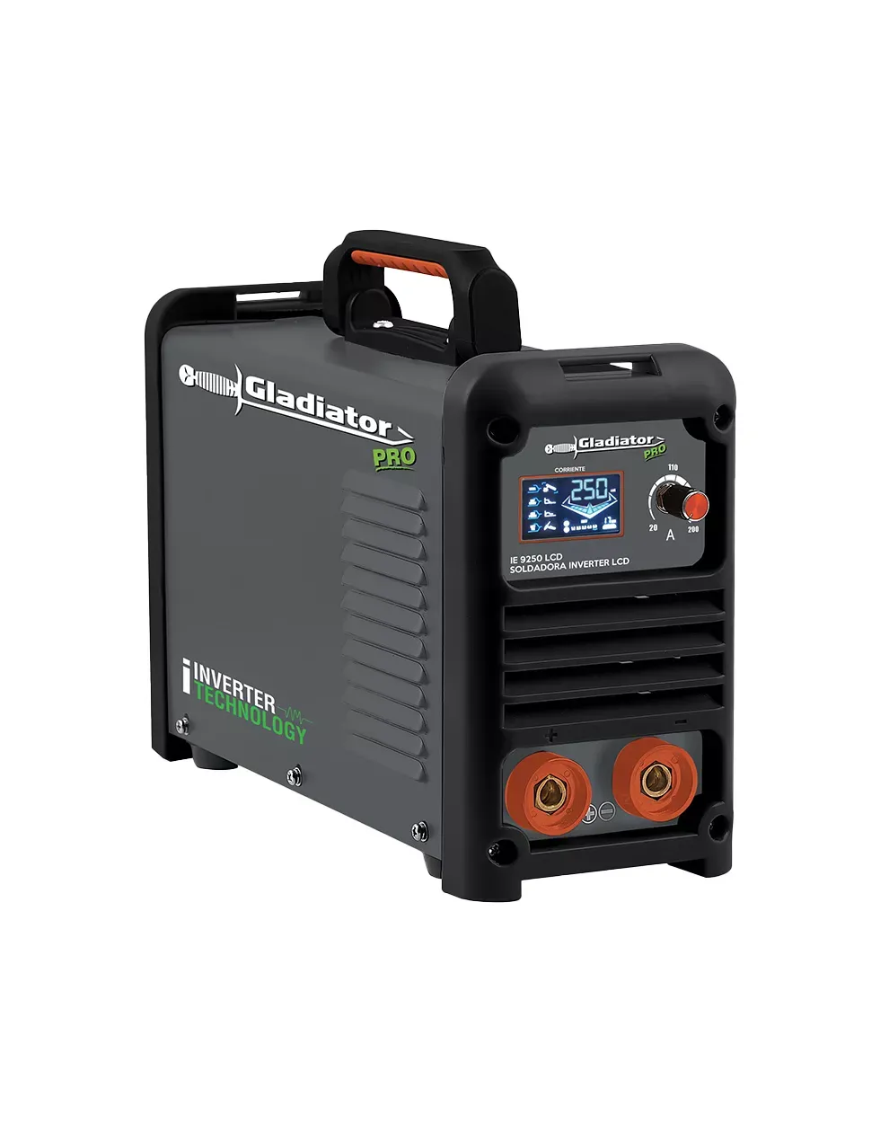 Soldador Inversor De Electrodo Bivoltaje LCD 250 Amp 20 - 170A@110V y 20 - 250A@220V IE 9250/170 LCD Gladiator