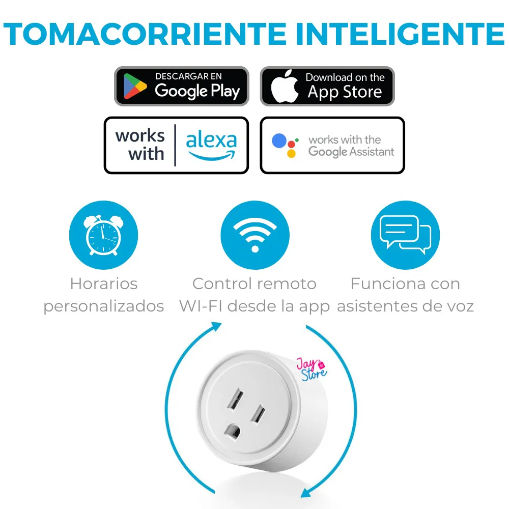 Tomacorriente Inteligente Plug Alexa Google Home WiFi 2.4G