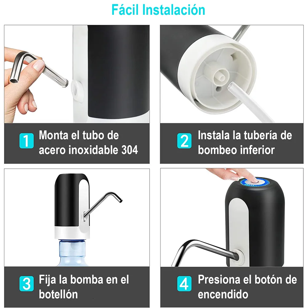 Dispensador De Agua Eléctrico Recargable USB Bomba Universal